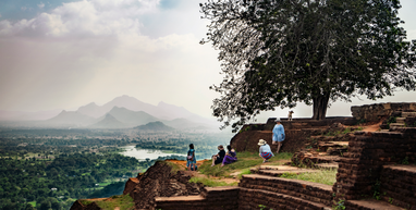 View of Sri Lanka taken from on top of a hill.